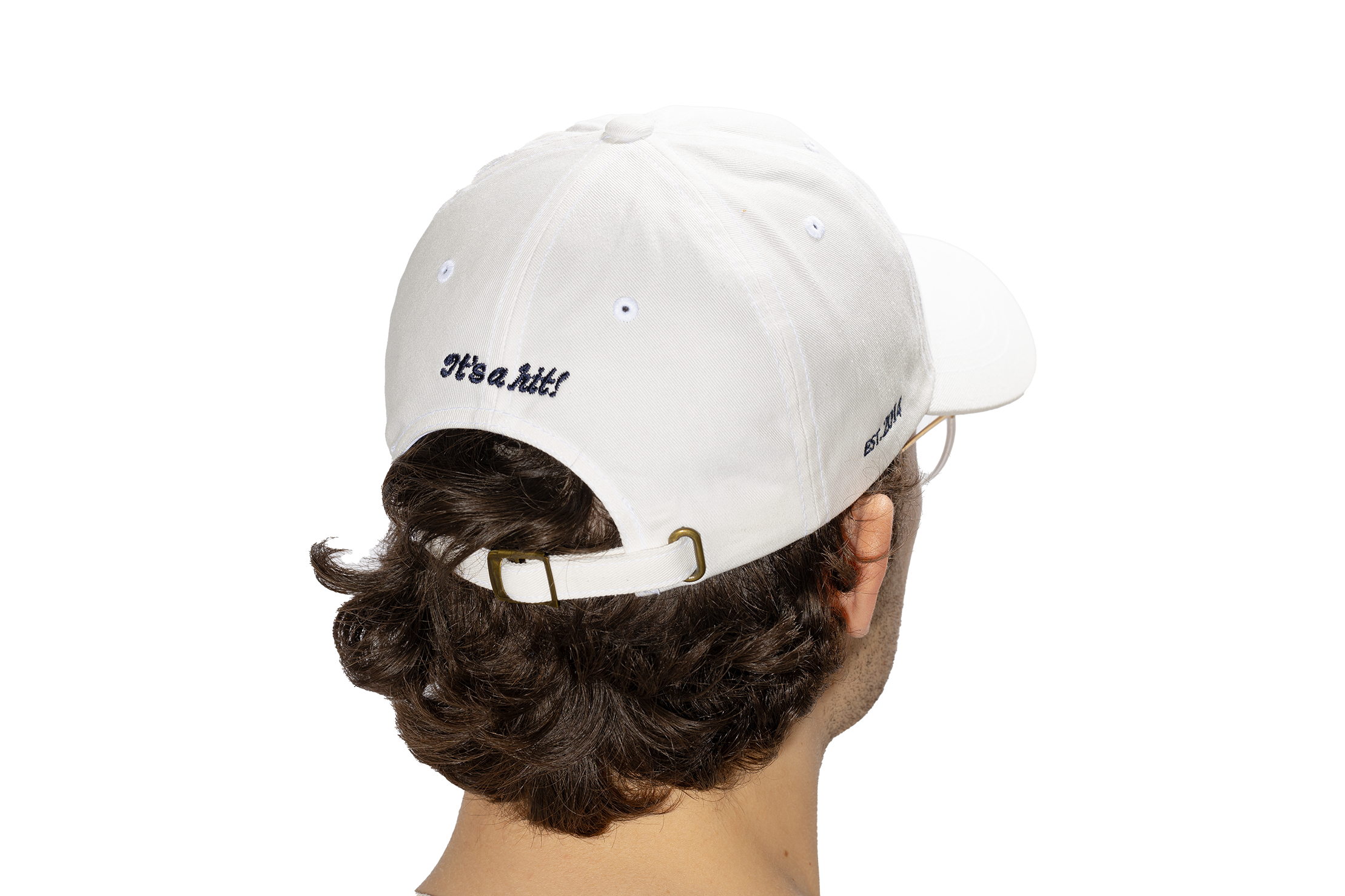 WHITE "IT'S A HIT!" LOGO CAP